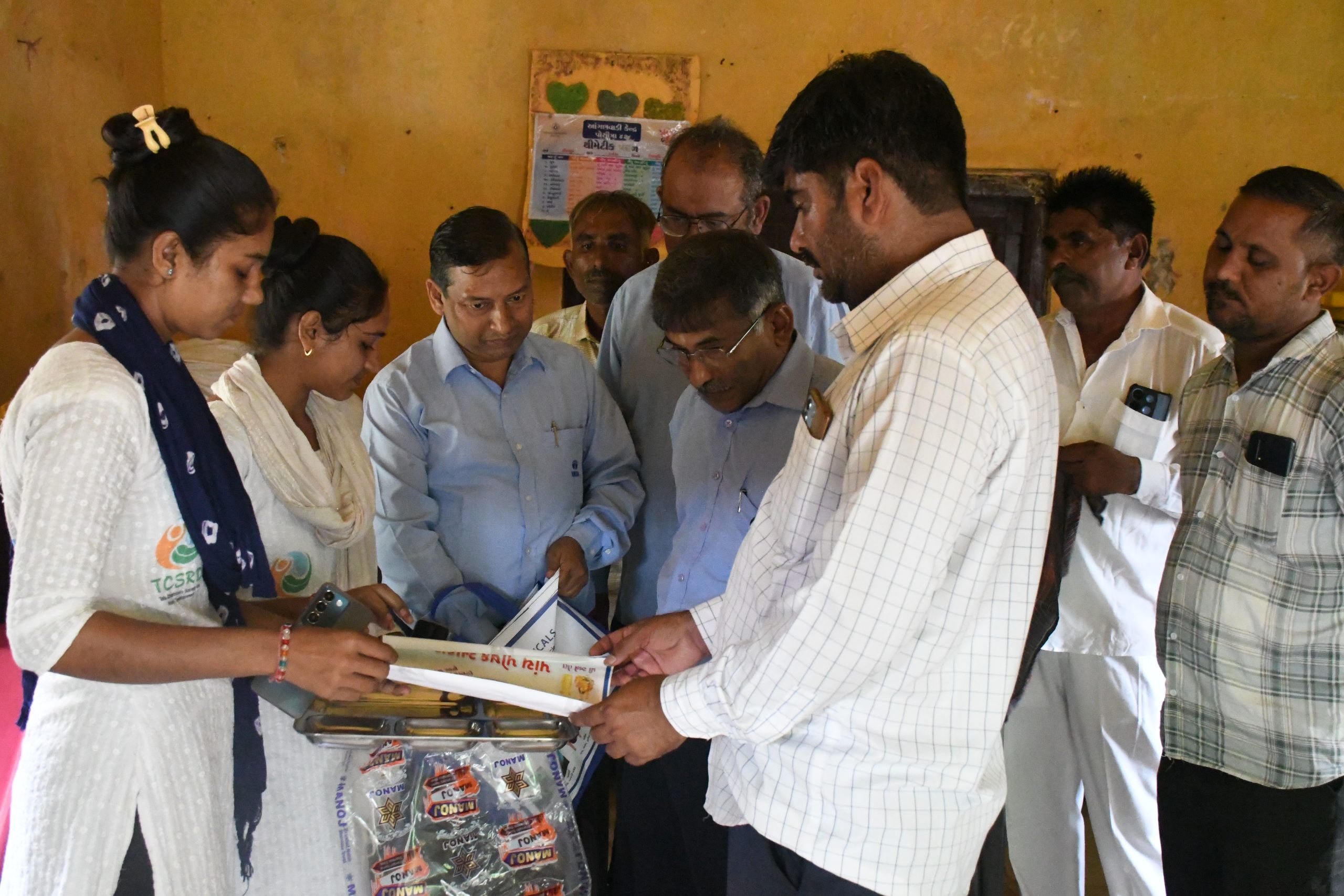 Three women leaders from a rural Self‑Help Group in Gujarat