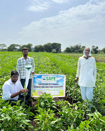 Farmer holding crate of produce